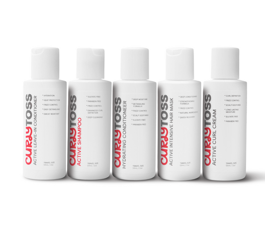 CurlyToss Travel Curly Hair Kit 5-Step Set 2 oz