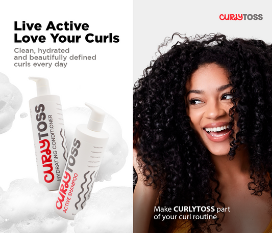 CurlyToss Curly Hair Shampoo & Conditioner Duo 2-Step System